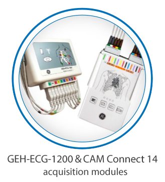 Aufnahmemodule CAM 14 und kabelloses GEH-ECG-1200