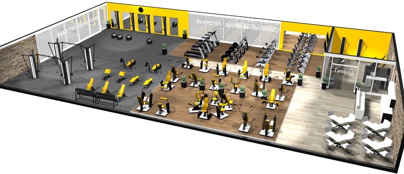 Visualisierung eines Trainingsraums für Hochschule und Schule