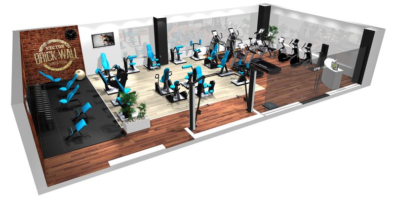 Visualisierung eines Trainingsraums für Hochschule und Schule