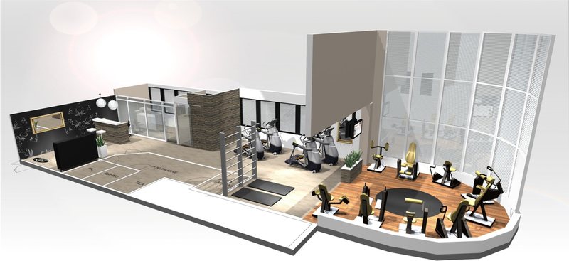 Visualisierung eines hochwertigen Wellness-Trainingsraums