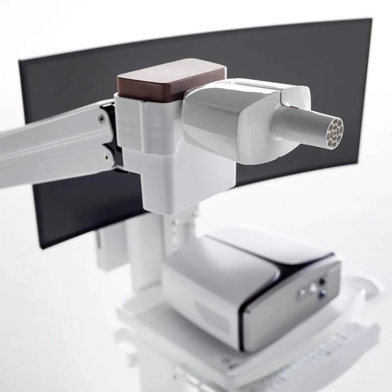 Ultraschall-Flusssensor des Vyntus ONE am Schwenkarm