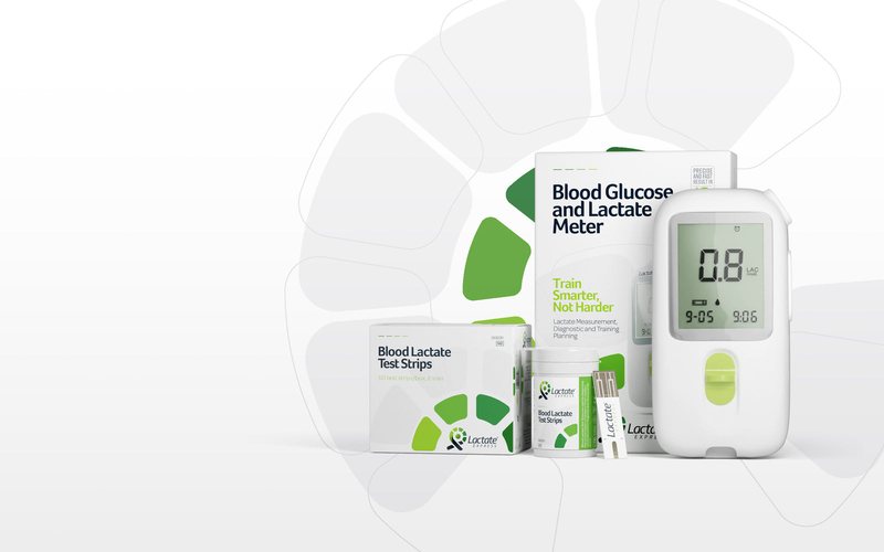 Messgerät Lactate Express mit Teststreifen