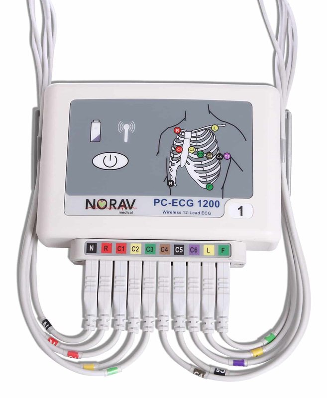 Kabelloses Belastungs-EKG Norav 1200W mit Elektrodenkabeln