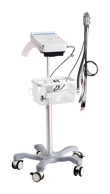 EKG-Gerät NECG SE-1200 Pro auf dem Gerätewagen