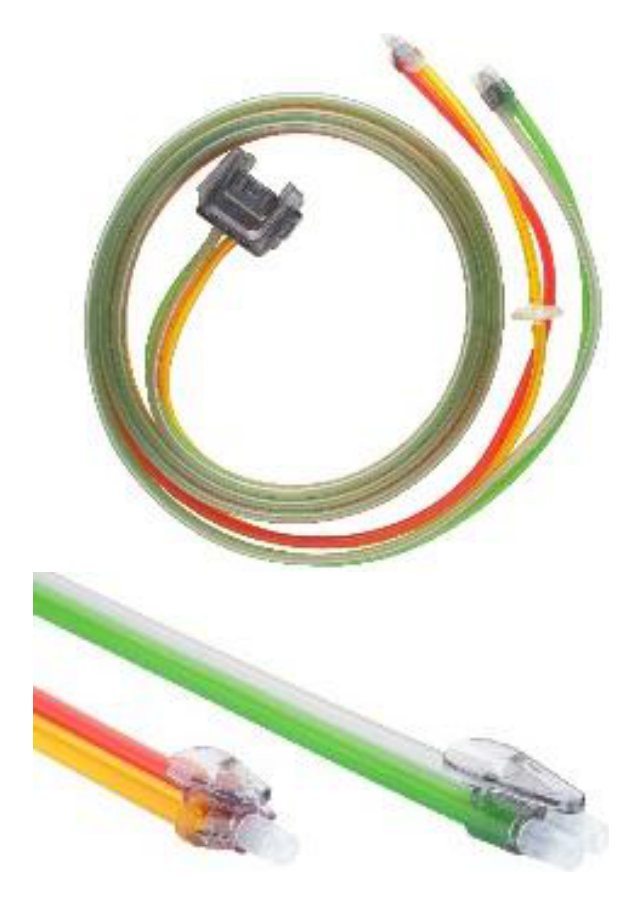 EvoConnect-Schlauchset aufgerollt mit Stecker