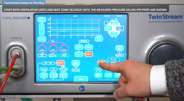 Bedienung des TwinStream ICU