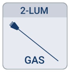 Symbol 2-Lumen-Modus mit Gasanalyse