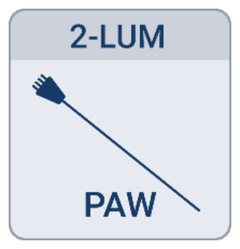 Symbol 2-Lumen-Modus mit Atemwegsdruck