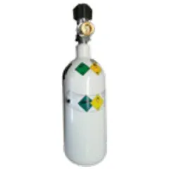 Gasflasche, 0.8 L für CPET Kalibrationsgas, Pfand-Stahlflasche